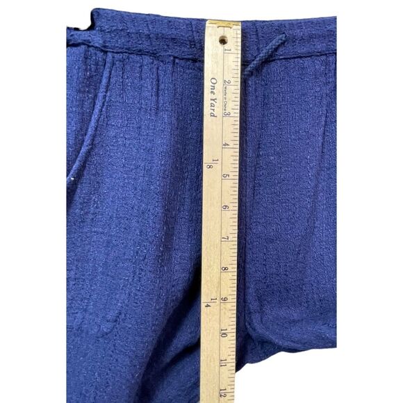 Soft Surroundings Pants Womens XS Petite Blue Linen Blend Pull On Crop Coastal - Picture 5 of 12
